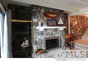 Wood burning fireplace