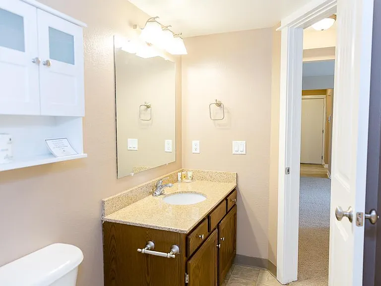 Granite counter tops and medicine cabinets in all baths.