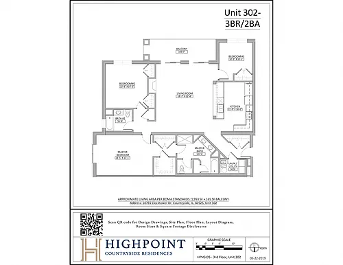 Floor plan 3 Bed 2 Bath