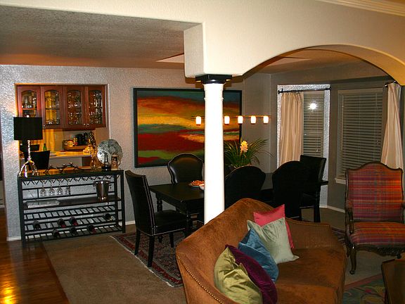 Front living and dining area