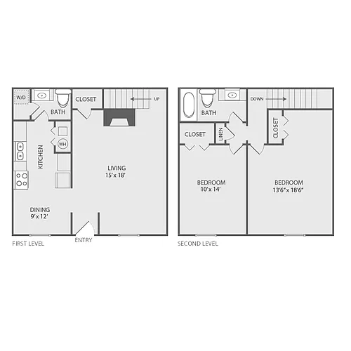 Floor plan The Cypress - 2.15B Townhome