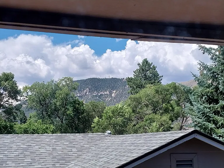 View of Mt. Elden from back door off kitchen.