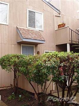 Private entry in enclosed patio