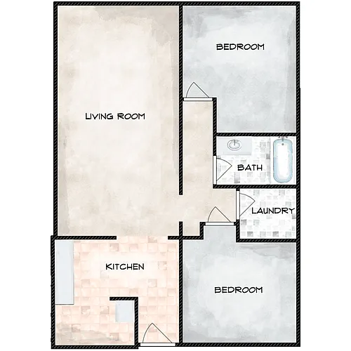 Floor plan 2x1 Flat