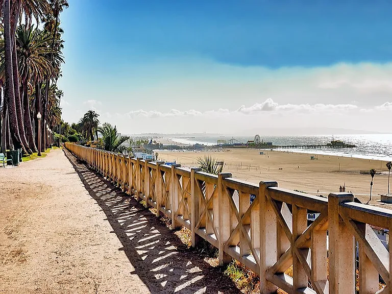 Palisades Park across the street from 1221 Ocean