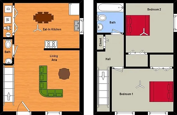 2 BR TH Floor Plan 2 BR TH Floor Plan