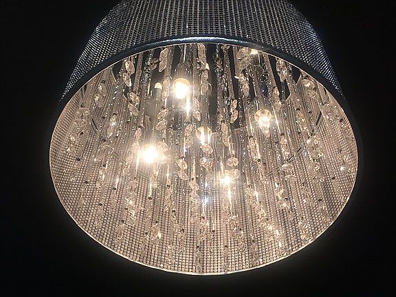 Close up of hallway light.