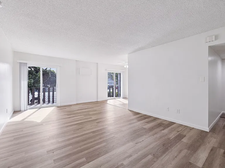 Living room with lots of light and new floor
