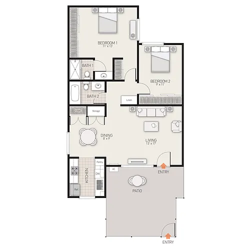 Floor plan Plan Two-A