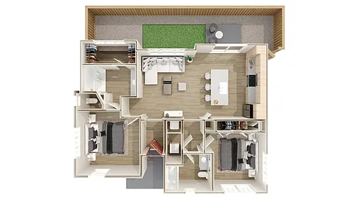 Floor plan Two Bedroom
