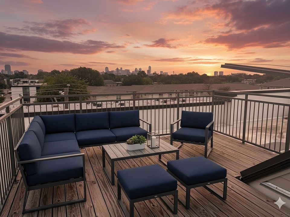 One of a kind rooftop deck and terrace for morning coffee or wine nights