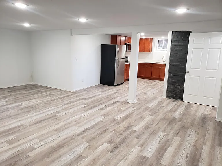 View of kitchen from living area