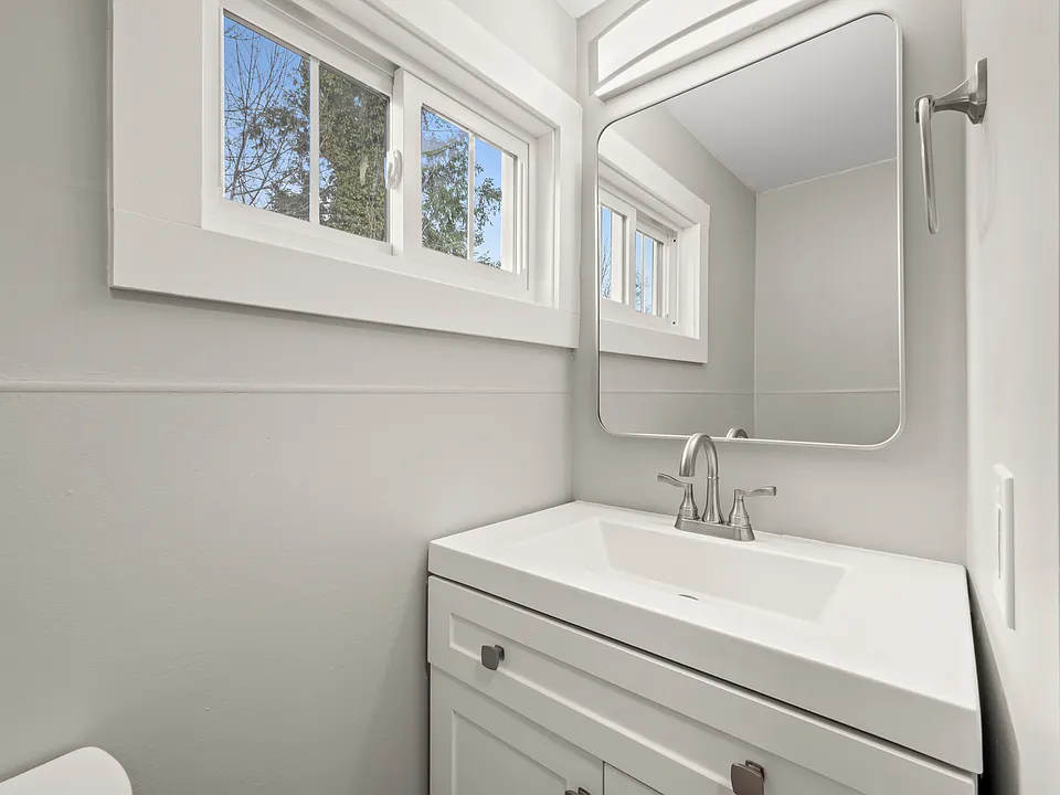 Fresh new bathroom.