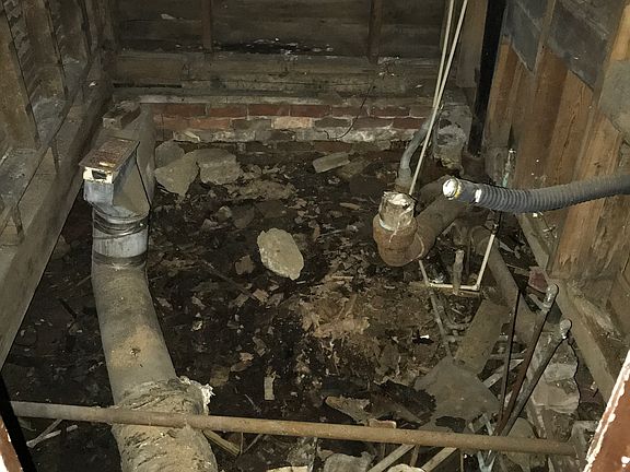 Gutted bathroom