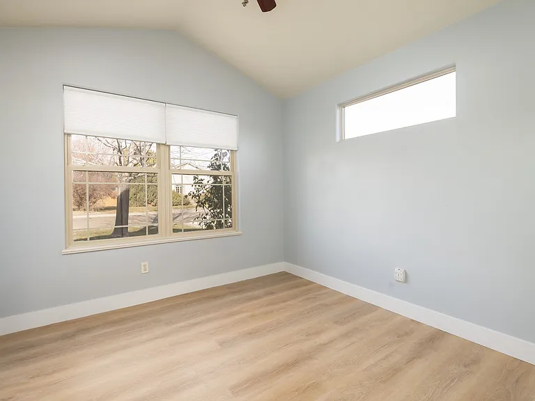 This room gets a nice amount of light from two windows