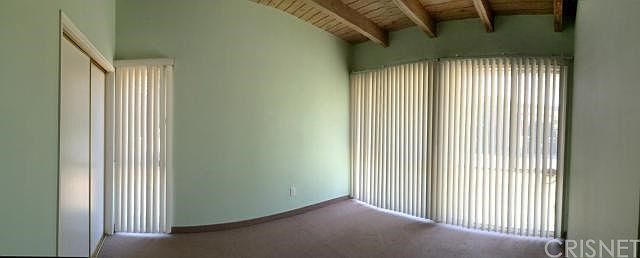 Beamed Ceiling and new paint in bedroom