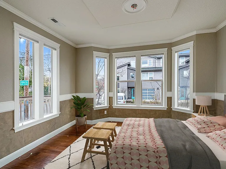 Bedroom 5. This image shows a virtually furnished space. Bedrooms come unfurnished.