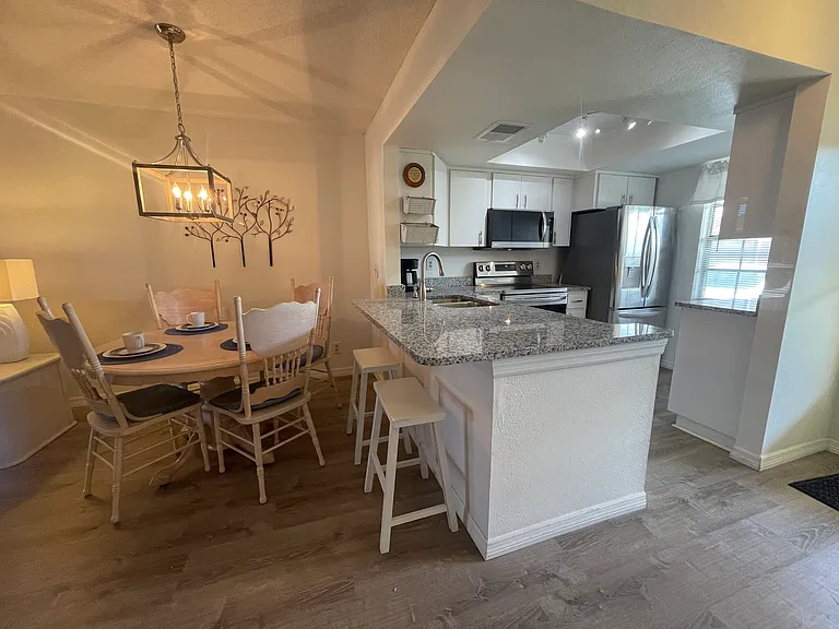 Dining room and kitchen