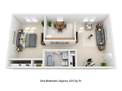 Floor plan One Bedroom