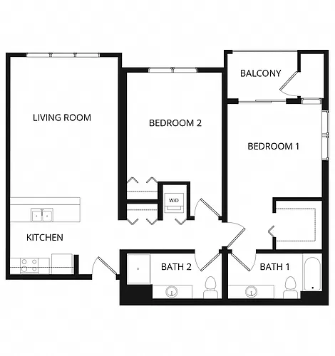 Floor plan 2x2 XL