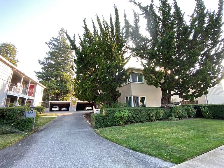 The eco-friendly property of 855 Fremont is the 2 floor building on the right hand side.