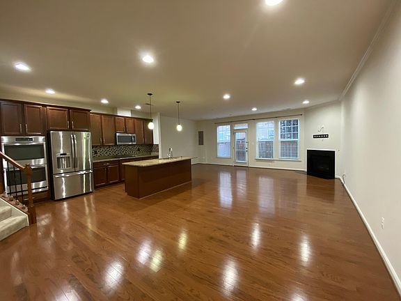 living area with open kitchen