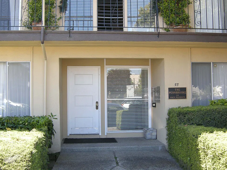 Apartment building front door