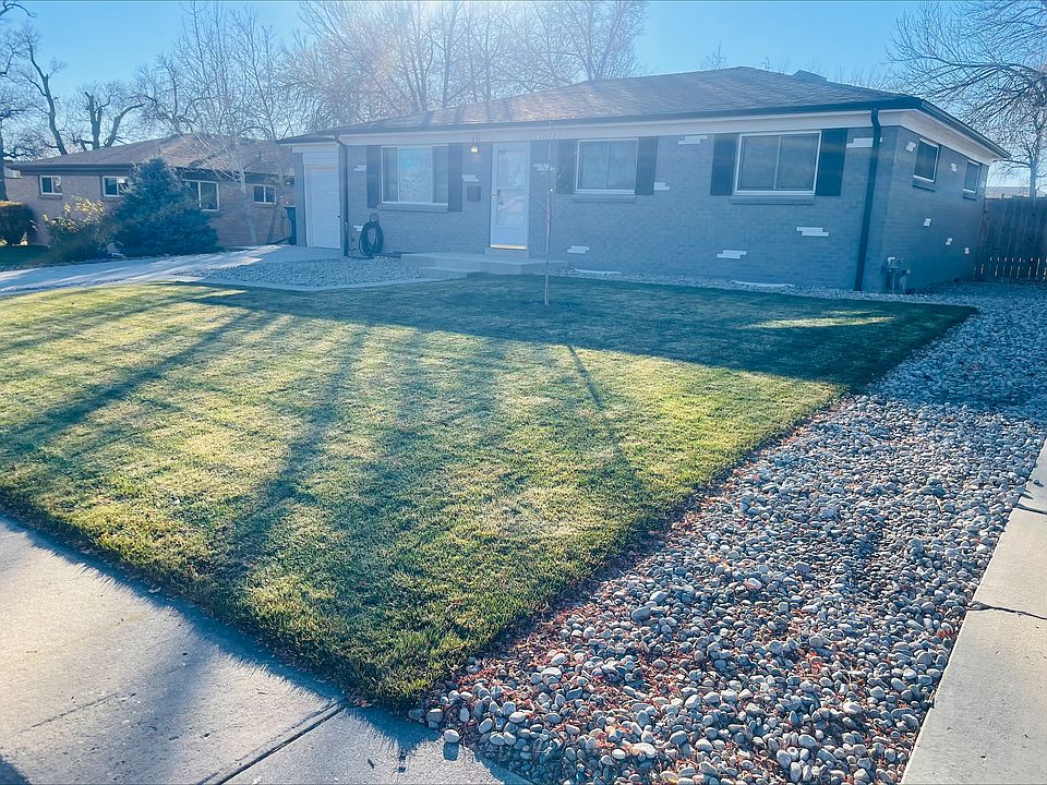 Front yard with brand new landscaping