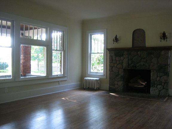 hardwood floors, fireplace