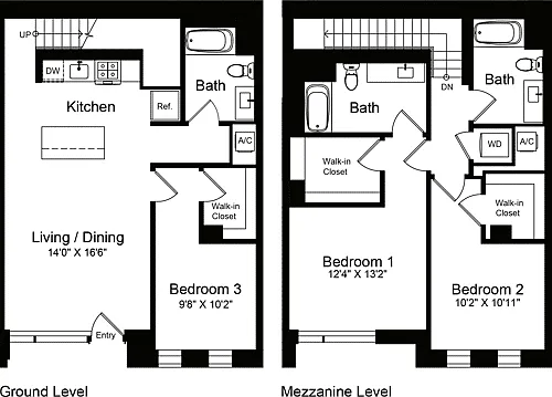 Floor plan 3 Bedroom B