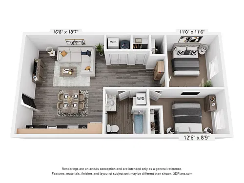 Floor plan 1B720