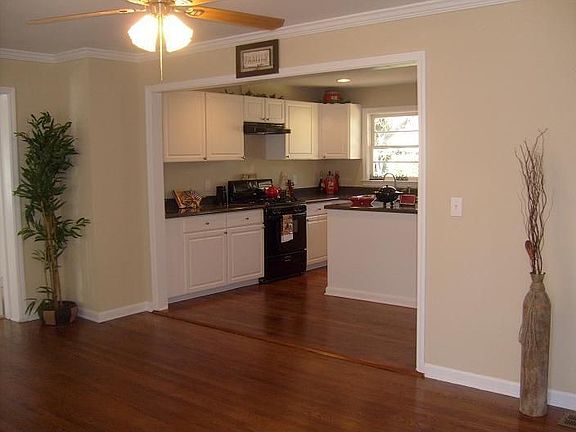 Open plan living room and kitchen