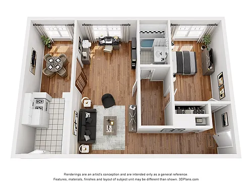Floor plan One Bedroom One Bath