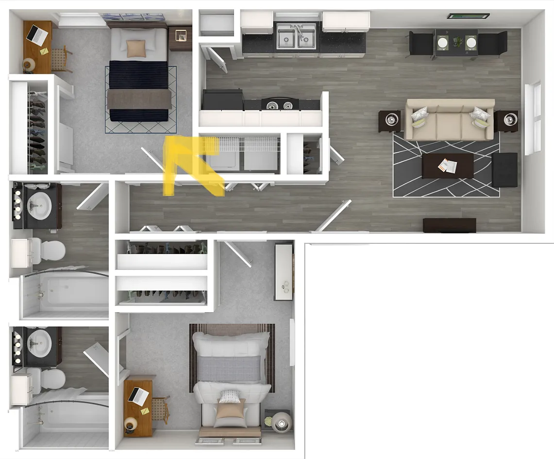 2 bed, 780 sqft, $1,099 — Photo 1