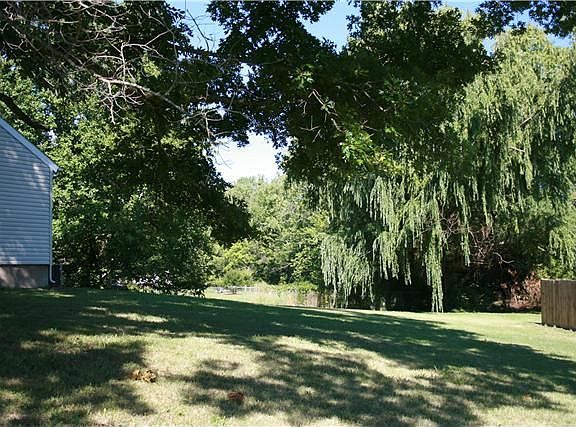 The yard is peaceful and private