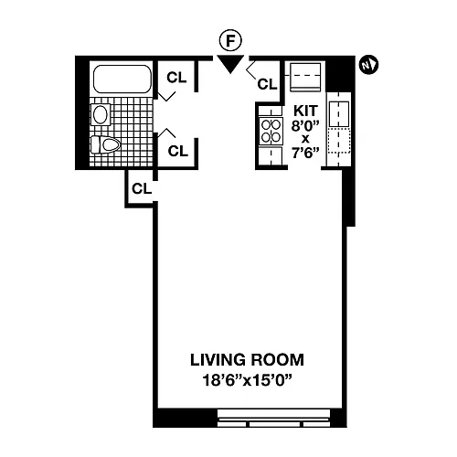 Floor plan Studio