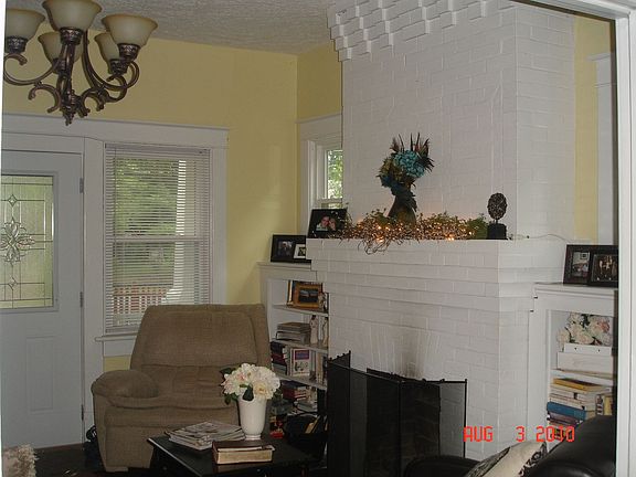 Built-ins and fireplace