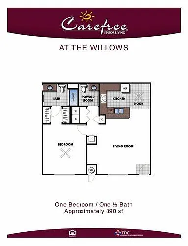 Floor plan 1 Bed