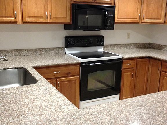 New cabinets in remodelled kitchen
