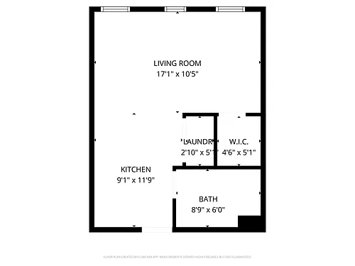 Floor plan 0 Bed and 1 Bath