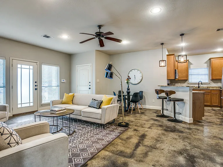 Walking distance to TCU! Cute 4-bedroom home. Living and kitchen connected together.