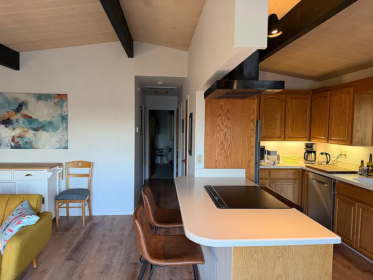 Open kitchen with induction range