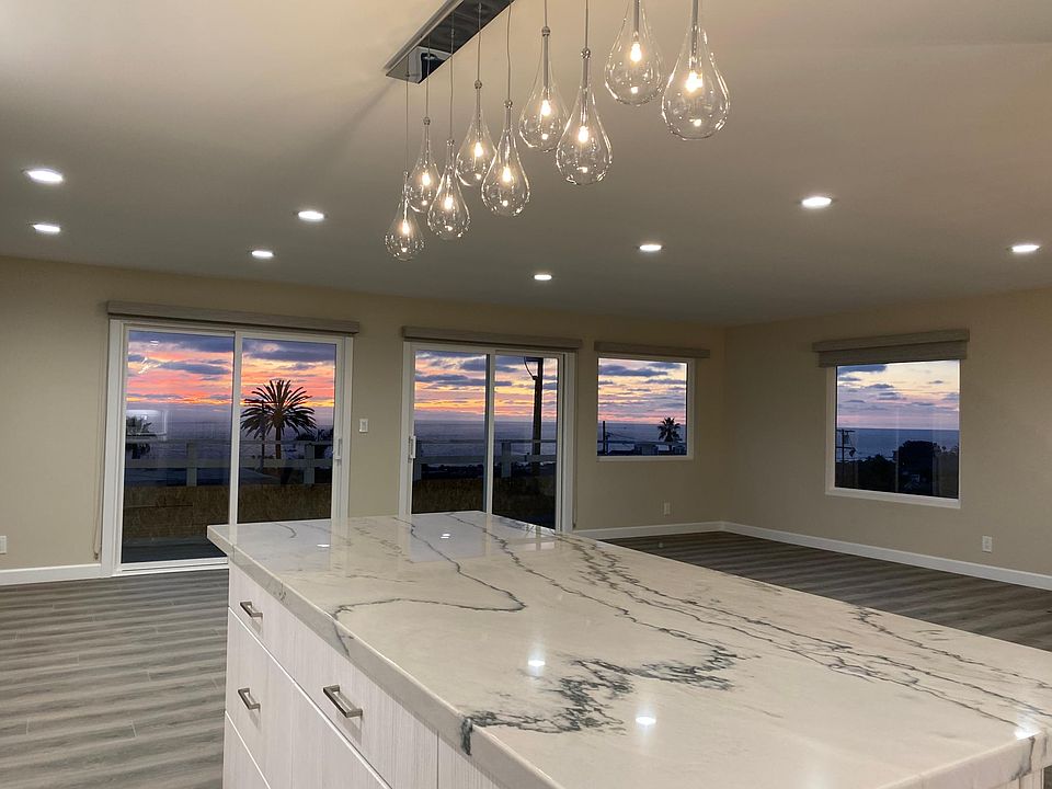from kitchen looking out to balcony and view.