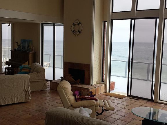Living room with view of the ocean