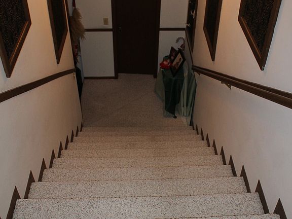 stairs down- closet 