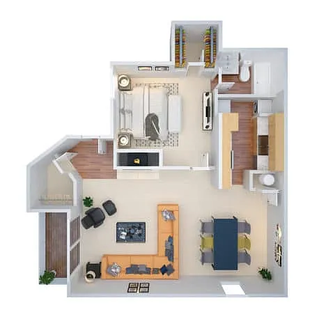 Floor plan MED 1 BED (rba2)