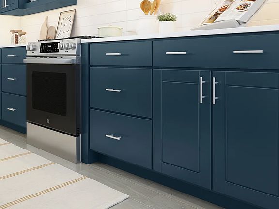 Kitchen with stainless steel appliances