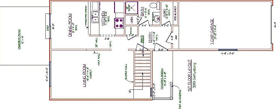 3 bed, 1.5 bath, 1365 sqft, $1,250 — Photo 3