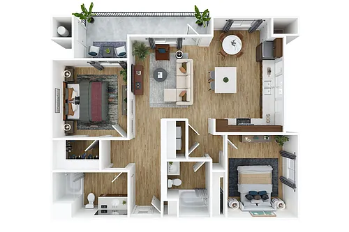 Floor plan 2X2 A