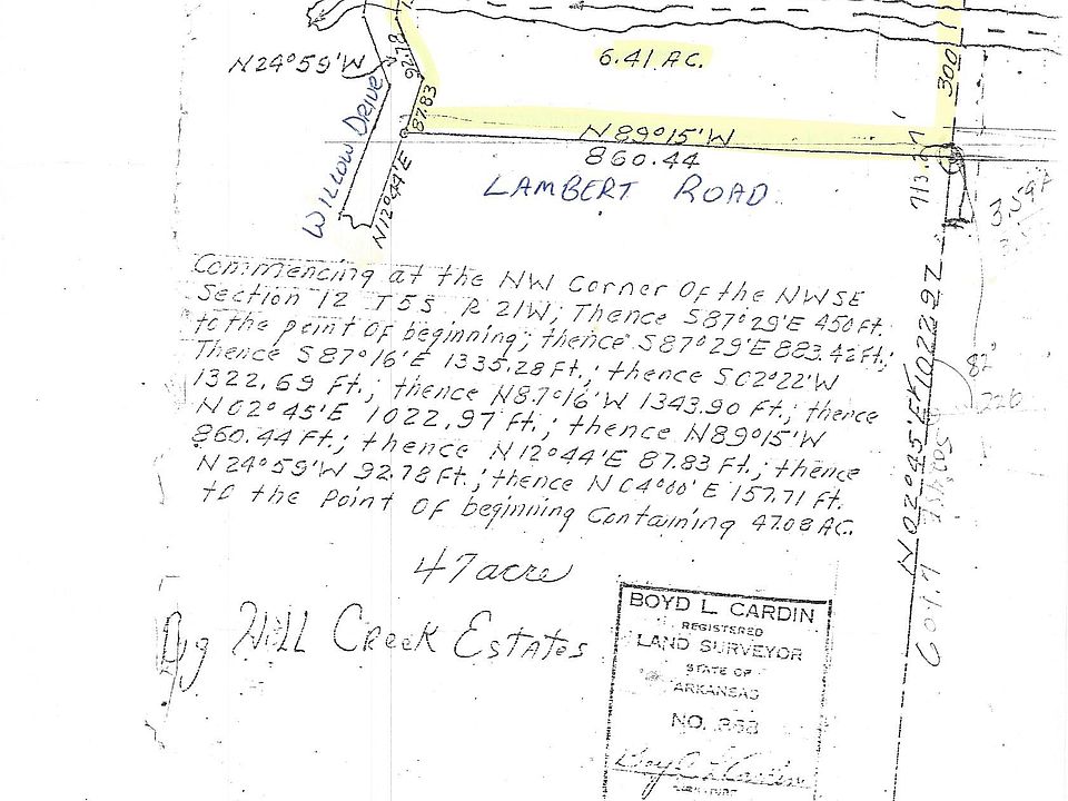 1st image of 6.4 Acres Lambert Road